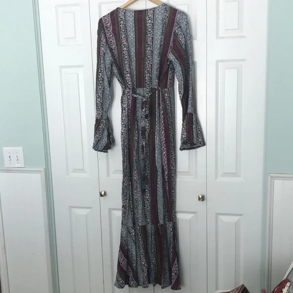 NWT Anthropologie R. Vivimos Regina Wrap Kimono Maxi Dress Size L - Picture 8 of 8
